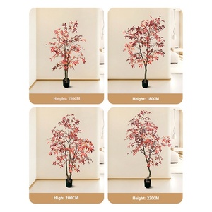 Bán Buôn Trang Trí Nội Thất Màu Đỏ <span class=keywords><strong>Maple</strong></span> Mô Phỏng Cây Nhựa <span class=keywords><strong>Bonsai</strong></span> Với Lá Giả Trong Chậu Sàn Trang Trí Và Cửa Sổ Trang Trí - Product Image 3
