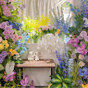 พืชสีเขียวประดิษฐ์ตกแต่งป่าดิบใบไม้สีเขียวสไตล์ป่าตกแต่งงานปาร์ตี้งานแต่งงานอุปกรณ์จัดดอกไม้ - Product Image 4