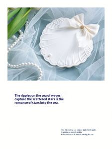 Carte de vœux de mariage originale Fangcunli, faite à la main, gaufrée, design coquillage marin, personnalisée, 25 exemplaires - Product Image 5