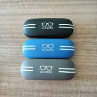 Étui à lunettes rigide en métal personnalisé avec logo, boîte de rangement pour lunettes en fer, étui optique portable