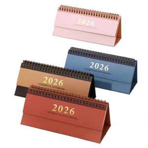 Elegant 2026 <b>Desk</b> Calendar <b>Mini</b> Size Standing Display Twin Wire Binding Digital Printing Office - Product Image 5