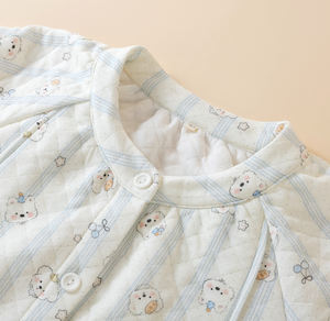 Air Cotton Impreso Rayas Cachorro Patrón Manga raglán Cuello redondo Posparto/<span class=keywords><strong>Lactancia</strong></span> Manga larga y pantalón largo Conjunto de ropa de dormir - Product Image 2