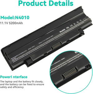 Batería de repuesto para ordenador portátil J1KND, 11,1 V, 58Wh, recargable, compatible con iones de litio, compatible con N5050/N5010/N4010 - Product Image 2