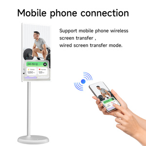 21.5 Inch Smart <b>Tv</b> Android Touch Display Screen Rotate Usb Wifi Floor Standing Battery-power Portable <b>Mini</b> <b>Tv</b> Stand - Product Image 3