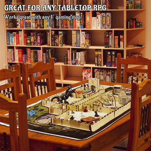 DnD Warhammer Tabletop RPG 16 pièces de terrain modulaire en bois découpées au laser 3D, échelle 28 mm, briques de mur pour jeu de donjons - Product Image 5