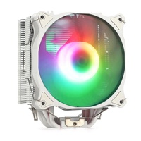 Refroidisseur de processeur personnalisé, 2 ventilateurs 90 mm RGB ARGB, refroidissement par air, 6 caloducs en cuivre pur, compatible LGA1200 2011 Intel, dissipateur thermique en aluminium 3PIN