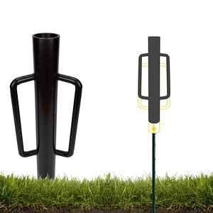 해머 어태치먼트 파운더 나무 손잡이 블랙 드릴 32인치 트랙터 스트레이트 13파운드 레드 펜스 홀 티 포스트 드라이버 - Product Image 3