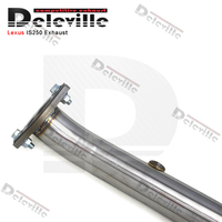 Tuyau intermédiaire d'échappement de performance avec résonateur pour Lexus IS250/IS300/IS350 2006-2011 tuyau d'échappement moyen en acier inoxydable
