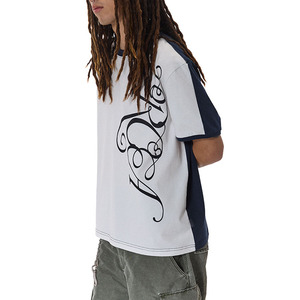 T-shirt pour homme de luxe, coupe ajustée, 100% coton, tricoté, lourd, respirant, imprimé à l'écran, surdimensionné, régulier - Product Image 4