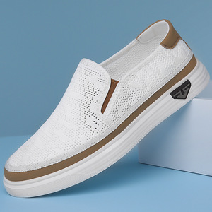 Zapatos Casuales de Verano para Hombre, Blancos, Transpirables, de Malla, Sin Cordones, con Suela de Goma, para Deporte y Ocio - Product Image 1