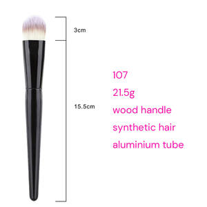 <span class=keywords><strong>Pinceau</strong></span> de <span class=keywords><strong>maquillage</strong></span> pour le contour des joues, poils synthétiques ronds et plats, manche en bois, pour débutants - Product Image 4