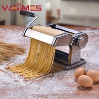 Machine à pâtes manuelle WELLMES pour la maison, en acier inoxydable, avec manivelle, presse à pâte, rouleau pour la fabrication de nouilles fraîches
