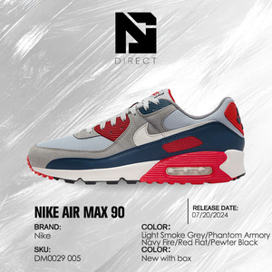 Air Max 90 'USA 2024' Zapatillas Nike de malla transpirable, antideslizantes, estilo para caminar - Product Image 6