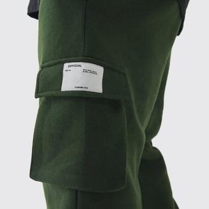 Радужный спрей с логотипом на заказ Новый стиль уличная одежда французский махровый карго карман спортивные брюки повседневные расклешенные штабелевые спортивные штаны для мужчин - Product Image 3