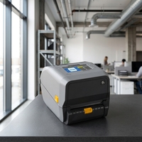 Printer Label Barcode Thermal Transfer Desktop RFID Zebra ZD621 dengan Antarmuka USB 300 DPI Tersedia untuk Pencetakan RFID UHF