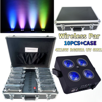 Disco Party Wash Sans Fil Par Lumière Rechargeable WIFI + APP RGBWA + UV LED Par Lumière DMX Stage DJ Show Uplight