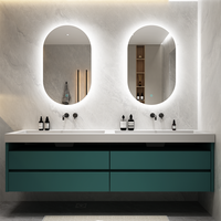 Miroir mural LED intelligent de forme ovale de taille personnalisée avec cadre en aluminium illuminé pour salle de bain avec affichage de l'heure