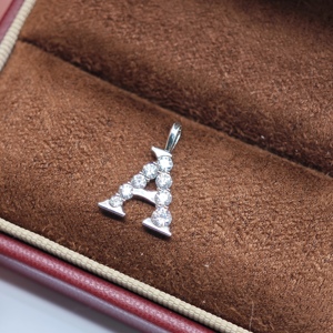 Collier avec pendentif lettre en argent 925 classique UM Jewelry pour femmes, enfants, anniversaires, mariages et occasions de fête - Product Image 5