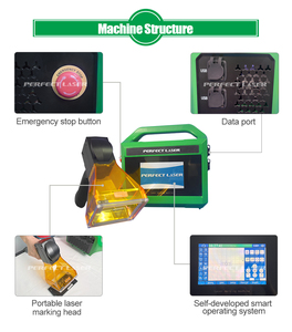 Portable Handheld Small Mini 20W 30W Fiber <strong>Laser</strong> <strong>Marking</strong> Engraving Marker Engraver <strong>Machine</strong> for Metal Stainless Steel Plastic - Product Image 2