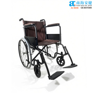 AJ-804B Silla de Ruedas Autopropulsada con Ruedas de 24 Pulgadas, Silla de Ruedas para Rehabilitación con Reposapiés Abatible - Product Image 3