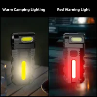 Lampe torche mini EDC super lumineuse 5W 300 lumens, rechargeable USB-C, étanche IP54, lumière de travail d'urgence blanc chaud, pour casquette, vente en gros