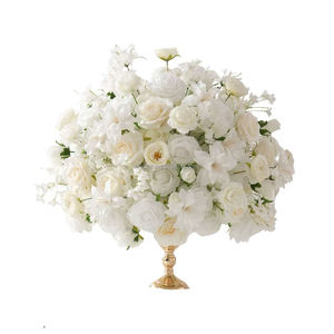 Centro <span class=keywords><strong>de</strong></span> Mesa <span class=keywords><strong>de</strong></span> Rosas <span class=keywords><strong>de</strong></span> Seda Hechas a Mano <span class=keywords><strong>de</strong></span> 12 Pulgadas, Bola <span class=keywords><strong>de</strong></span> <span class=keywords><strong>Besos</strong></span>, Decoración Impermeable Artificial para Bodas, Navidad, Iglesia - Product Image 2