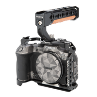 Poignée supérieure universelle pour appareil photo Poyinco en alliage d'aluminium et bois, avec broches de localisation ARRI 3/8 pouces, design léger et support griffe froide