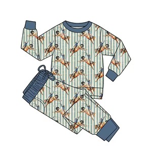 Pigiama per Bambini in Stile Western con Stampa Animalier, Maniche Lunghe e Pantaloni con Coulisse, Abbigliamento da Notte per Bambini in Pre-Vendita - Product Image 3