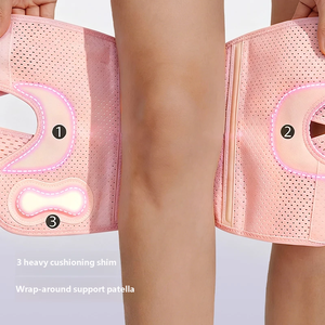 Genouillère ouverte personnalisable avec double sangle en V, coussin en EVA, protection rotulienne et maille respirante pour le fitness en extérieur - Product Image 5