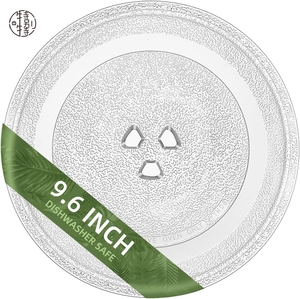 Plato Giratorio de Vidrio para <span class=keywords><strong>Horno</strong></span> de <span class=keywords><strong>Microondas</strong></span>, Resistente al Calor, Apto para Lavavajillas, Repuesto de 245 mm, Bandeja de Vidrio Resistente al Calor - Product Image 1