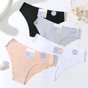 Logo personnalisé 4 couleurs dames culottes en coton pur sans couture de haute qualité confortable pour femmes en gros - Product Image 4