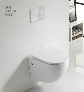 WC suspendu rond en céramique Chaozhou Sanitary Ware KD-05WT-4 avec siphon en P, vente rapide - Product Image 5