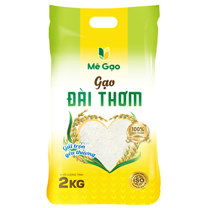 Sac de 2 kg OEM/ODM de riz blanc aromatique doux, parfumé Dai Thom 8, à grains longs, 5% de brisure, en vrac, durée de conservation de 12 mois, Vietnam - Product Image 1
