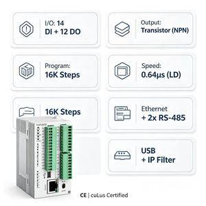 คอนโทรลเลอร์ PLC ใหม่และของแท้ คอนโทรลเลอร์แบบตั้งโปรแกรมได้ โมดูลอนาล็อก CPU รุ่น DVP26SE11T สำหรับงานอิเล็กทรอนิกส์ - Product Image 3