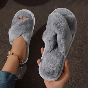 Nuevas Pantuflas de Invierno Suaves y Cálidas para Mujer, Diseño Abierto con Tiras Cruzadas, Ideales para el Hogar y Dormitorio, ¡Gran Venta 2026! - Product Image 3
