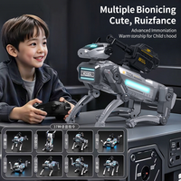 Robot chien mécanique IA télécommandé, jouet animal intelligent avec caméra 8K, fonction pulvérisation d'eau, interaction via application pour enfants