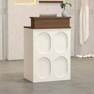 Modern Simple <b>Reception</b> <b>Counter</b> Table Small Cashier Bar Desk for Beauty Salon & Women Clothing Store Front Desk - Product Image 1