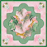 Tapis de jeu en caoutchouc imprimé décoratif, motif artistique coloré, antidérapant, pour le mahjong américain, jeu de table en intérieur, tapis de mahjong