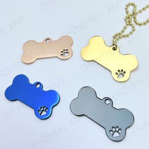 Regalo de promoción, sublimación, etiqueta de perro de Metal anodizado en blanco, placa con forma de hueso <span class=keywords><strong>para</strong></span> nombre grabado, serigrafía - Product Image 3