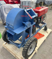 Broyeur à marteaux diesel pour branches de bois Broyeur déchiqueteuse à bois Broyeur à marteaux Broyeur mobile Machine à fabriquer de la sciure de bois