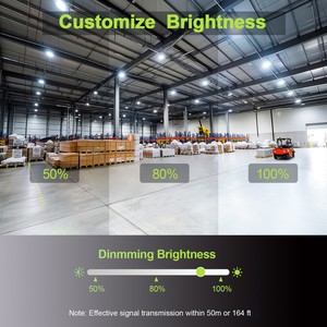 High Bay Lighting 150W-500W 3Power & 3CCT Adjustable <b>LED</b> UFO High Bay <b>Light</b> 150lm/w IP65 Waterproof Industrial Warehouse - Product Image 3