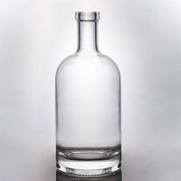 Botellas de Vidrio Vacías Extra Premium Personalizadas con Fondo Grueso para Envasado de Licores y Bebidas Espirituosas