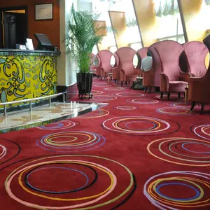 Customized printed machine carpet skid proof fireproof sound proof carpet for hotel lobby cinema