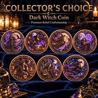 Pièce de monnaie d'imitation en cuivre pur 999 de 1 oz, électroplaquée, série Halloween, Sorcière Sombre, en relief 3D, couleur UV, artisanat métallique