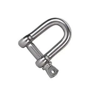 Us Type Stainless Steel Straight D Shackle With Captive Pin