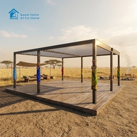 Pergola motorisée en aluminium Sweet Home, toit rétractable bioclimatique électrique pour extérieur, gazebo télécommandé, imperméable et anti-UV