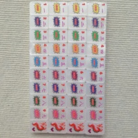 Jeu de tuiles de Mahjong Pop Art personnalisées avec étiquettes Comic Crak, motifs Éclair, Bams, Points étoiles et Vent d'avion pour le divertissement