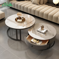 Table basse pliable et extensible en résine et métal, facile à nettoyer, design nordique moderne, meubles de salon