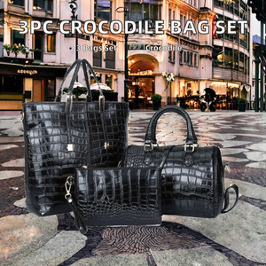 Conjunto de Bolsos de Mano de PU para Mujer, Color Sólido, Resistentes al Agua, Portátiles, 3 Piezas, Cierre de Cremallera, Diseño Superior, para Todas las Temporadas - Product Image 2