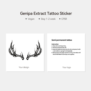 Tatouages temporaires OEM Nature Herbal, autocollants, approuvés par les planètes, à prix équitable, durables 14 jours, blancs, pour application <span class=keywords><strong>sur</strong></span> le visage et le corps - Product Image 6